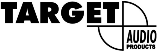 A black and white image of the target logo.
